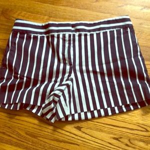 Navy and white Horizontal Striped Shorts